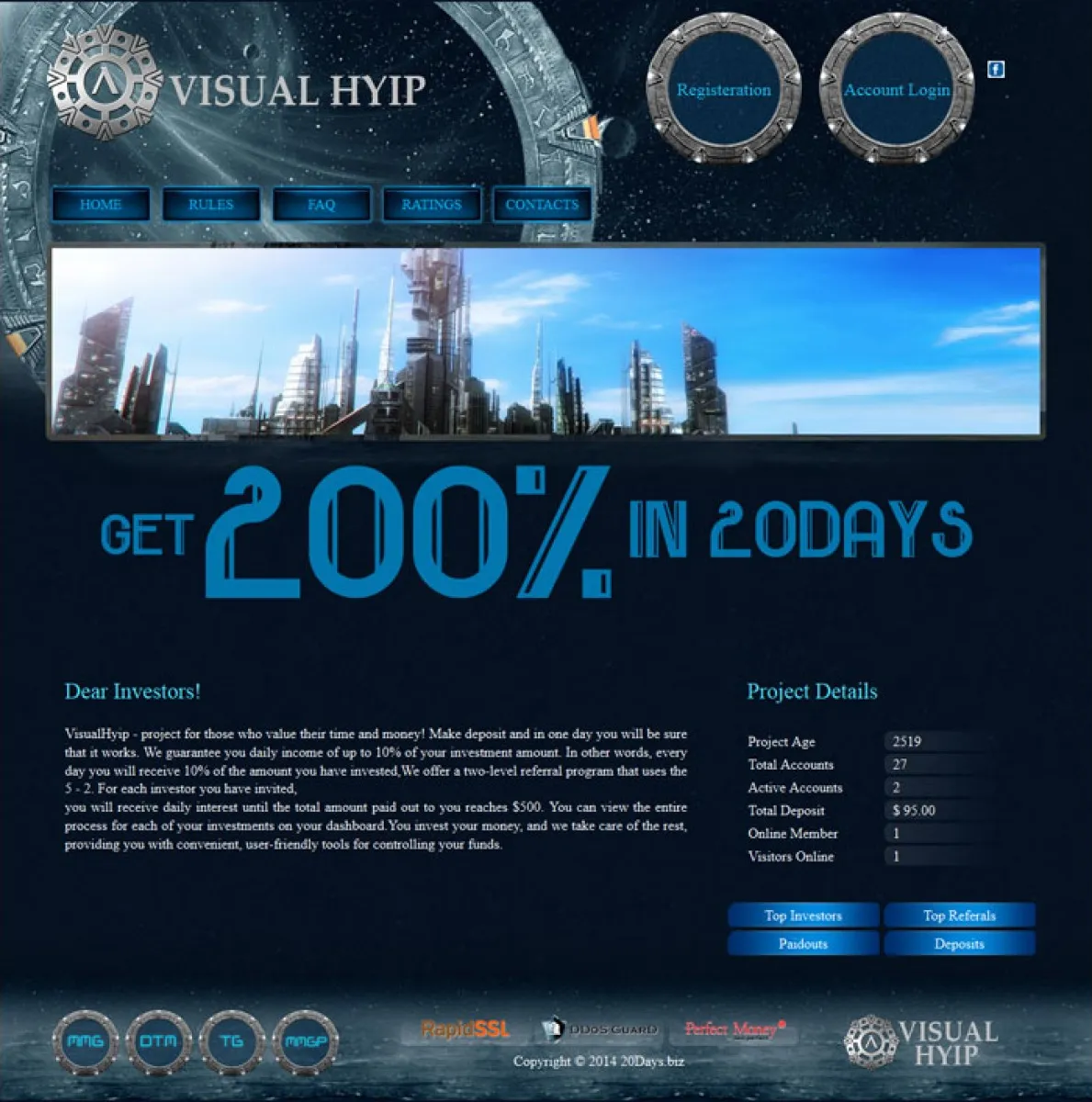 Investment Hyip Template ID - ZVPT1123 demo Page 1