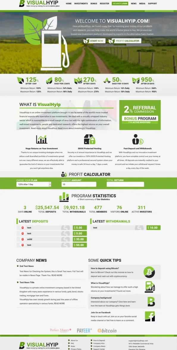 Investment Hyip Template ID - ZVPT1125 Preview