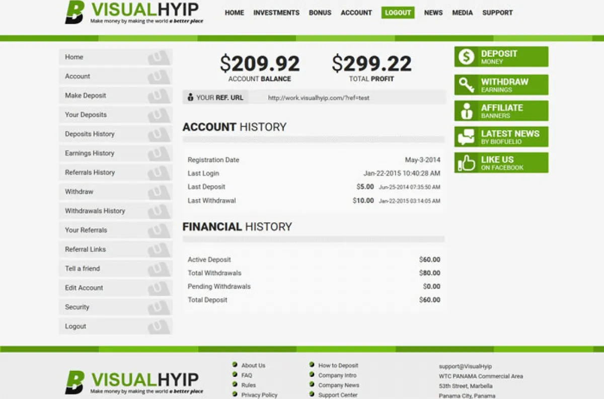 Investment Hyip Template ID - ZVPT1125 demo Page 3