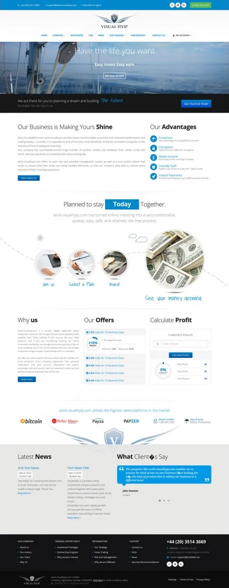Investment Hyip Template ID - ZVPT1129 Preview