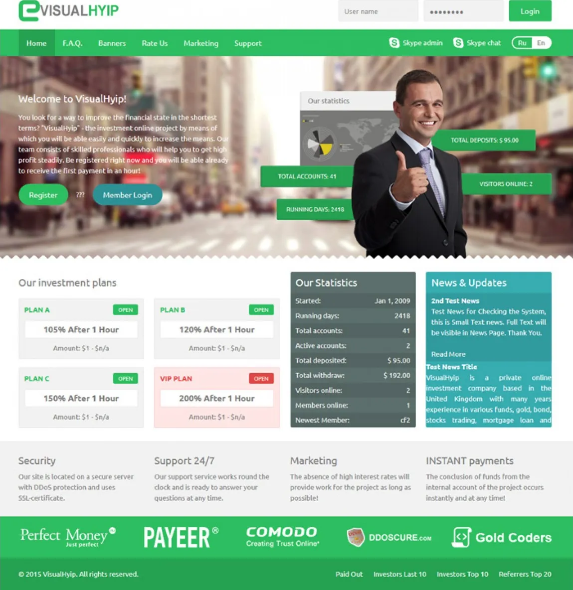 Investment Hyip Template ID - ZVPT1134 Preview