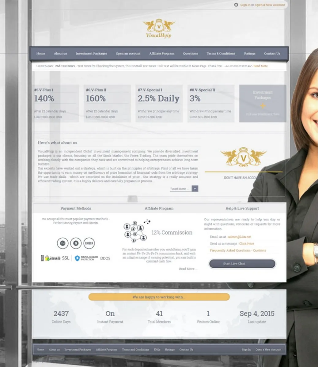 Investment Hyip Template ID - ZVPT1138 Preview