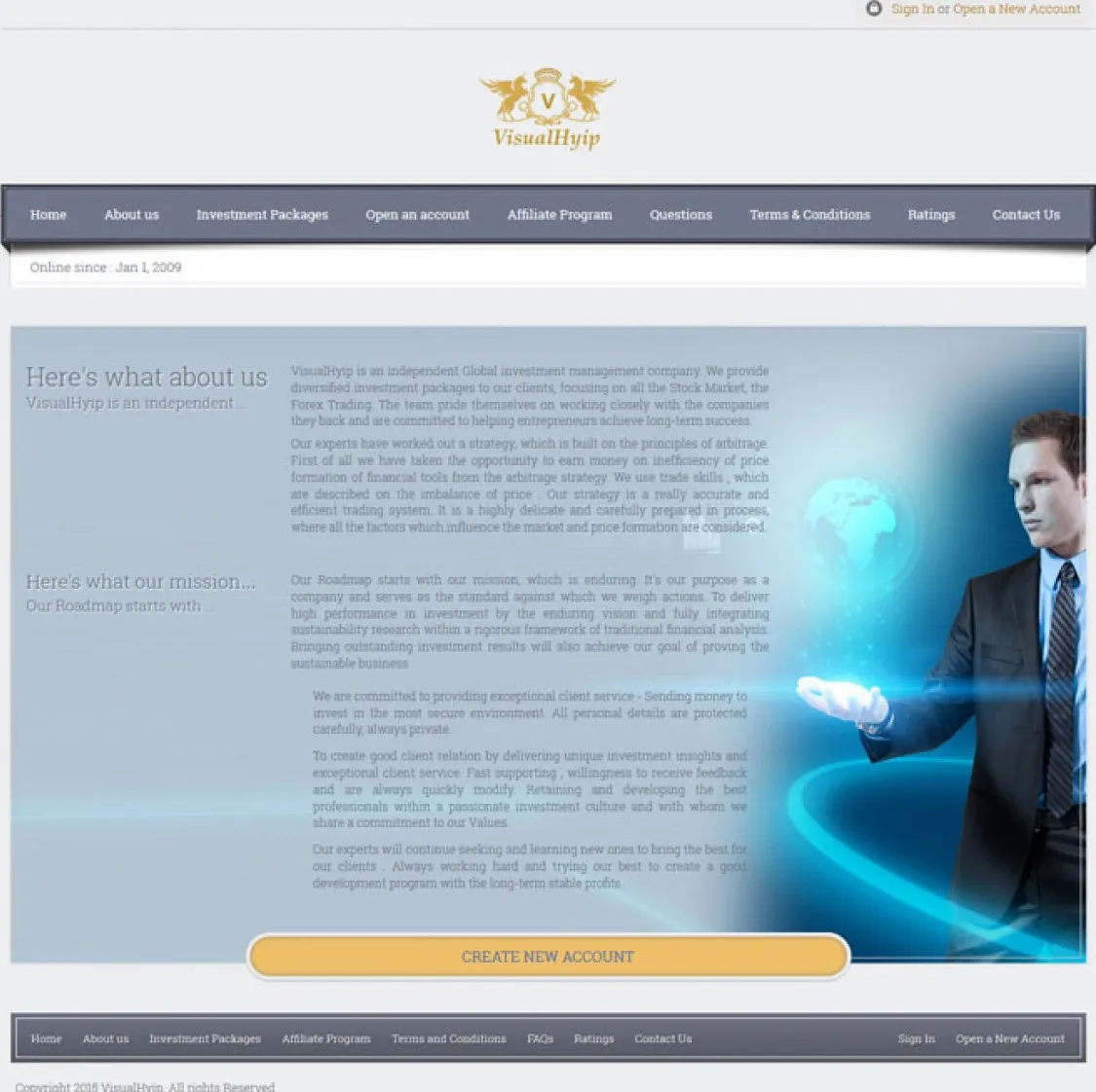 Investment Hyip Template ID - ZVPT1138 demo Page 3