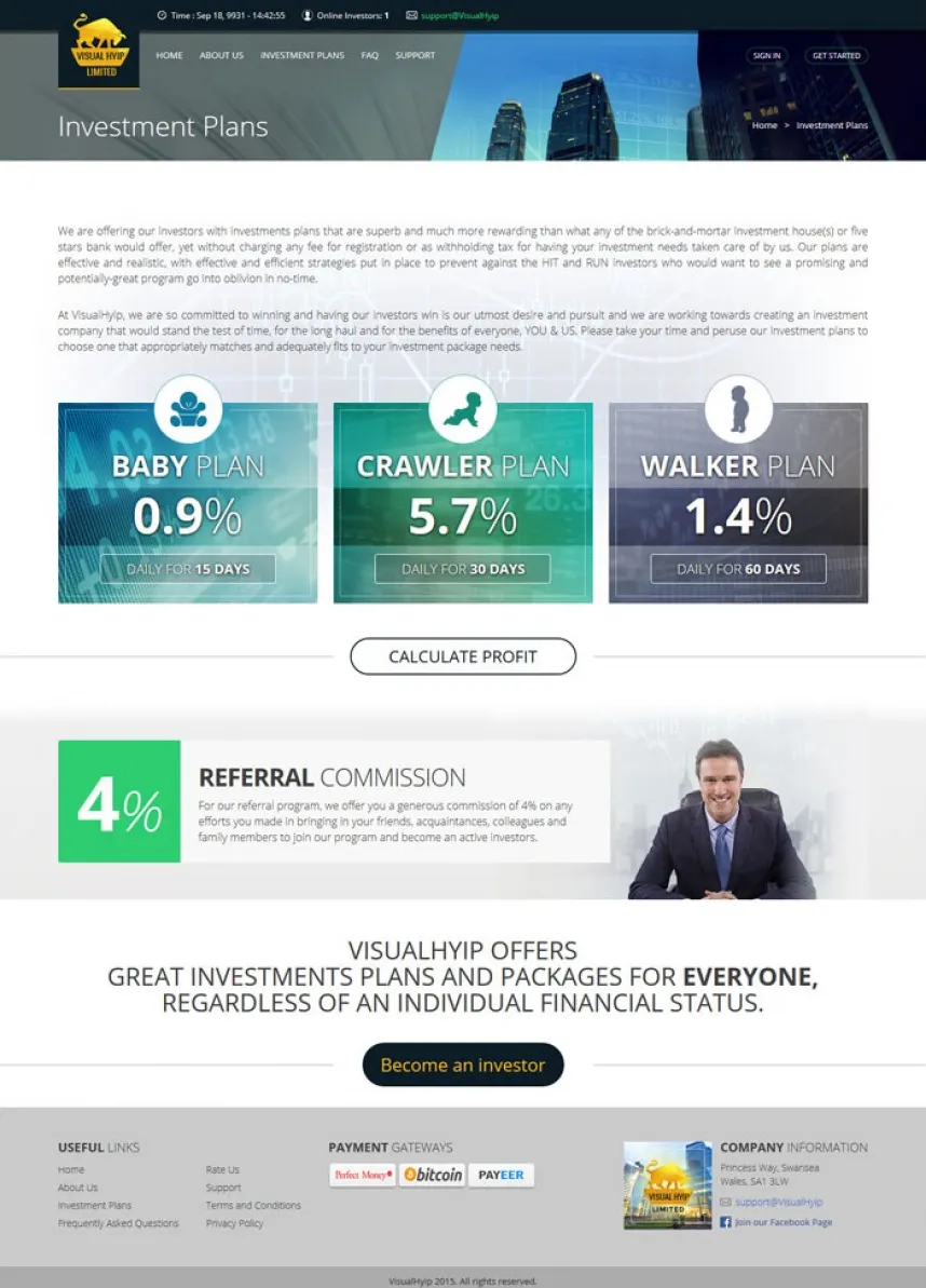 Investment Hyip Template ID - ZVPT1143 demo Page 2