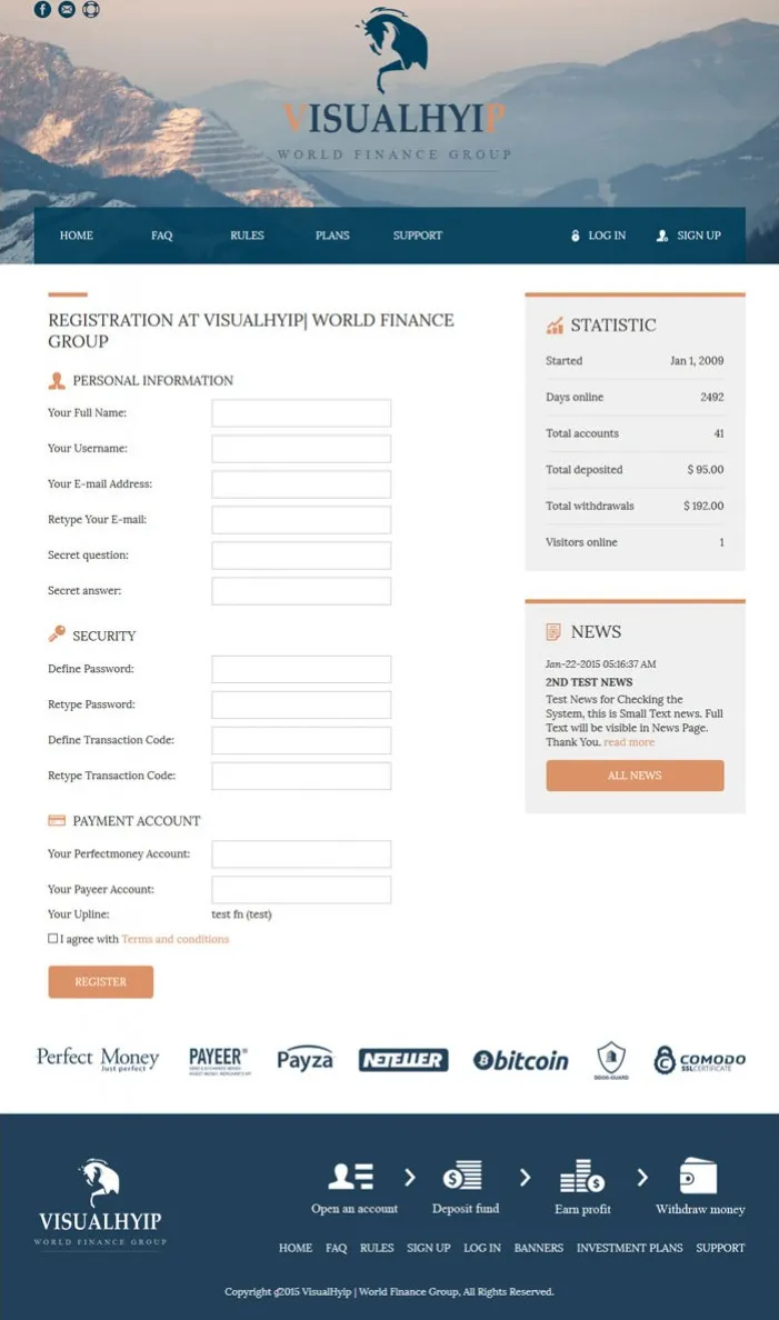 Investment Hyip Template ID - ZVPT1144 demo Page 3