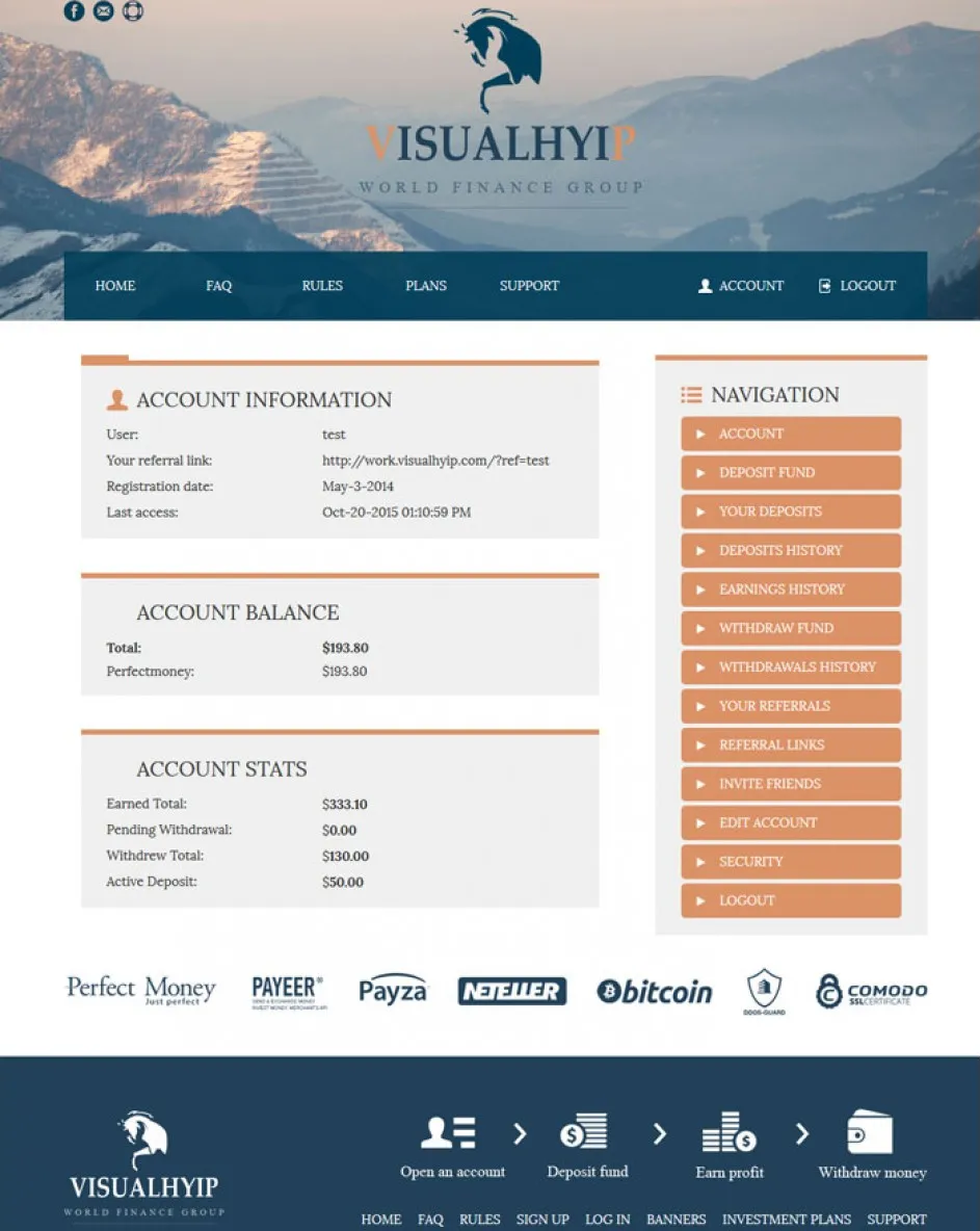 Investment Hyip Template ID - ZVPT1144 demo Page 4