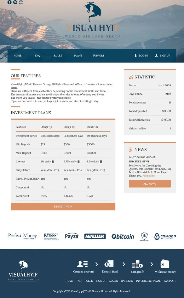Investment Hyip Template ID - ZVPT1144 demo Page 5