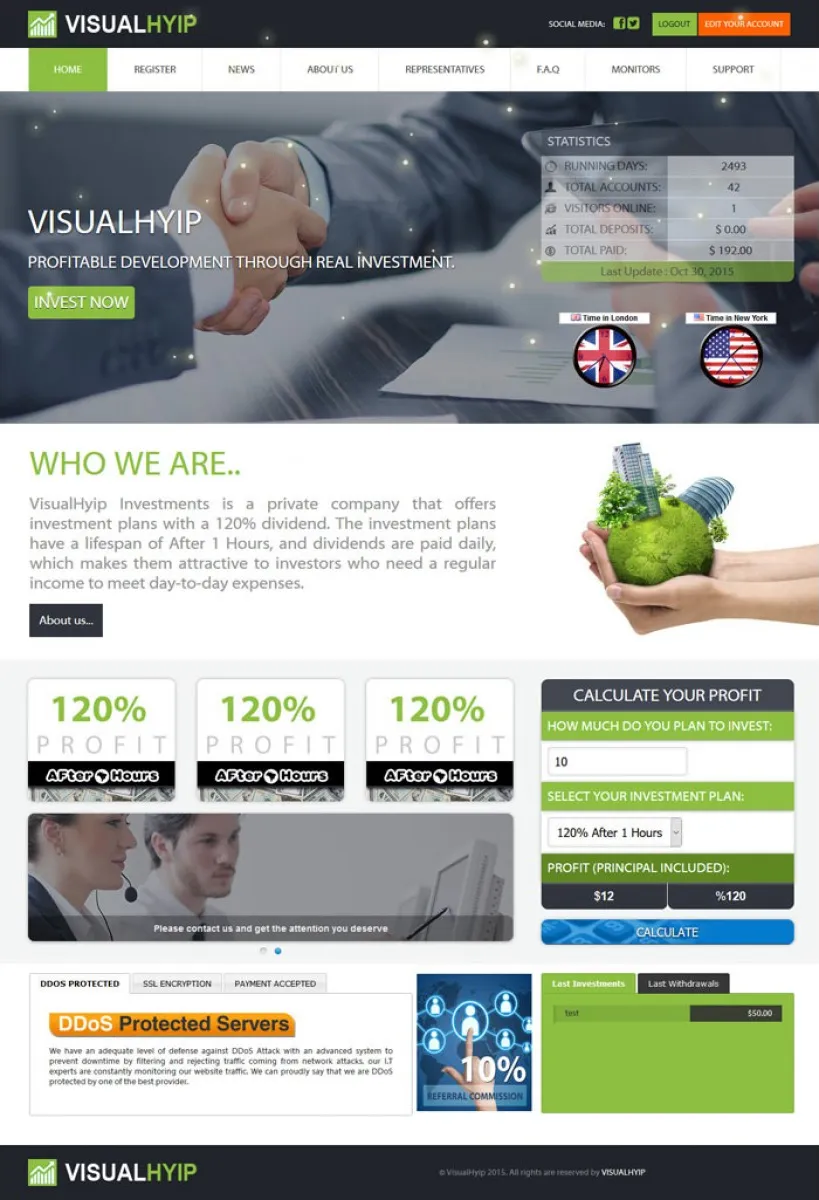 Investment Hyip Template ID - ZVPT1145 Preview