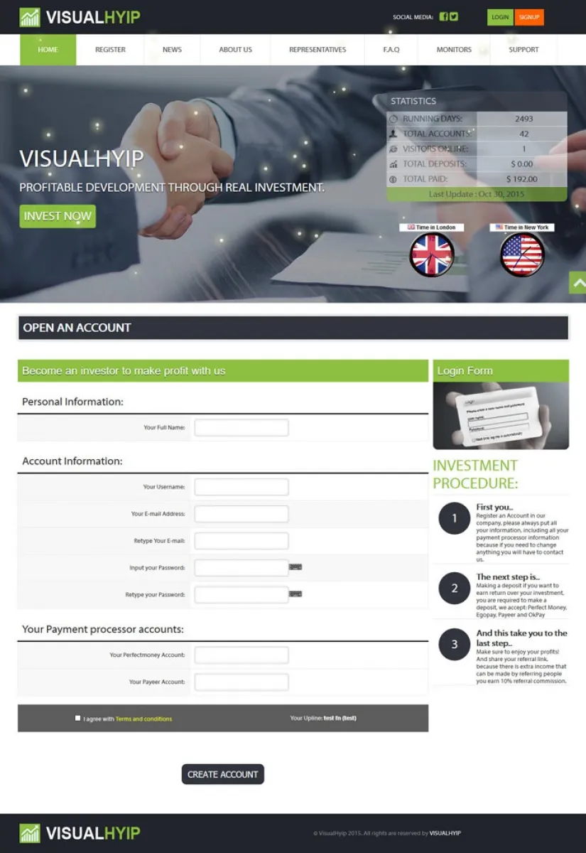 Investment Hyip Template ID - ZVPT1145 demo Page 2