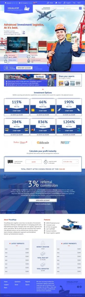 Investment Hyip Template ID - ZVPT1149 Preview