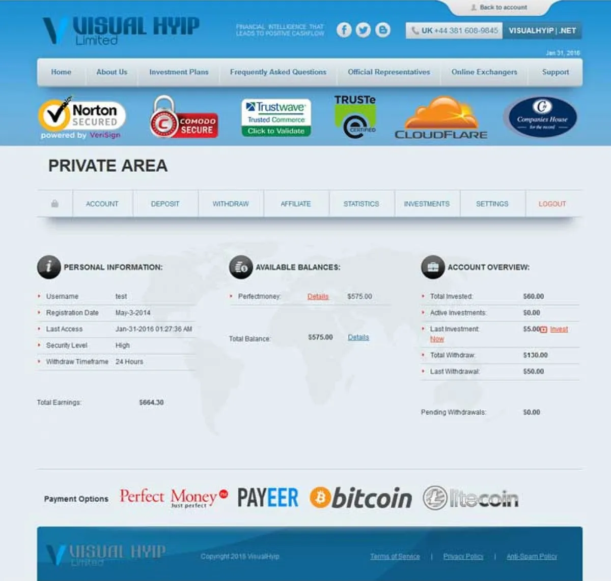 Investment Hyip Template ID - ZVPT1154 demo Page 3