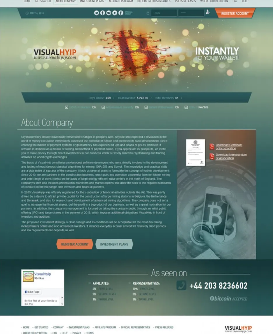Investment Hyip Template ID - ZVPT1161 demo Page 2