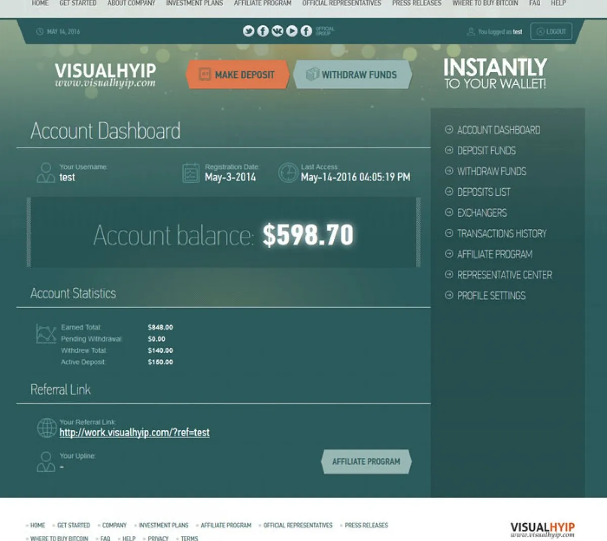 Investment Hyip Template ID - ZVPT1161 demo Page 4
