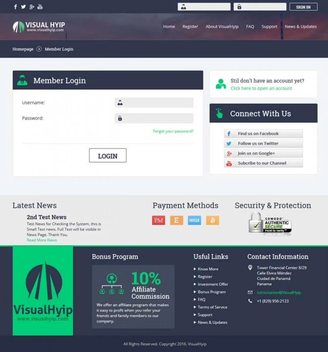 Investment Hyip Template ID - ZVPT1163 demo Page 3