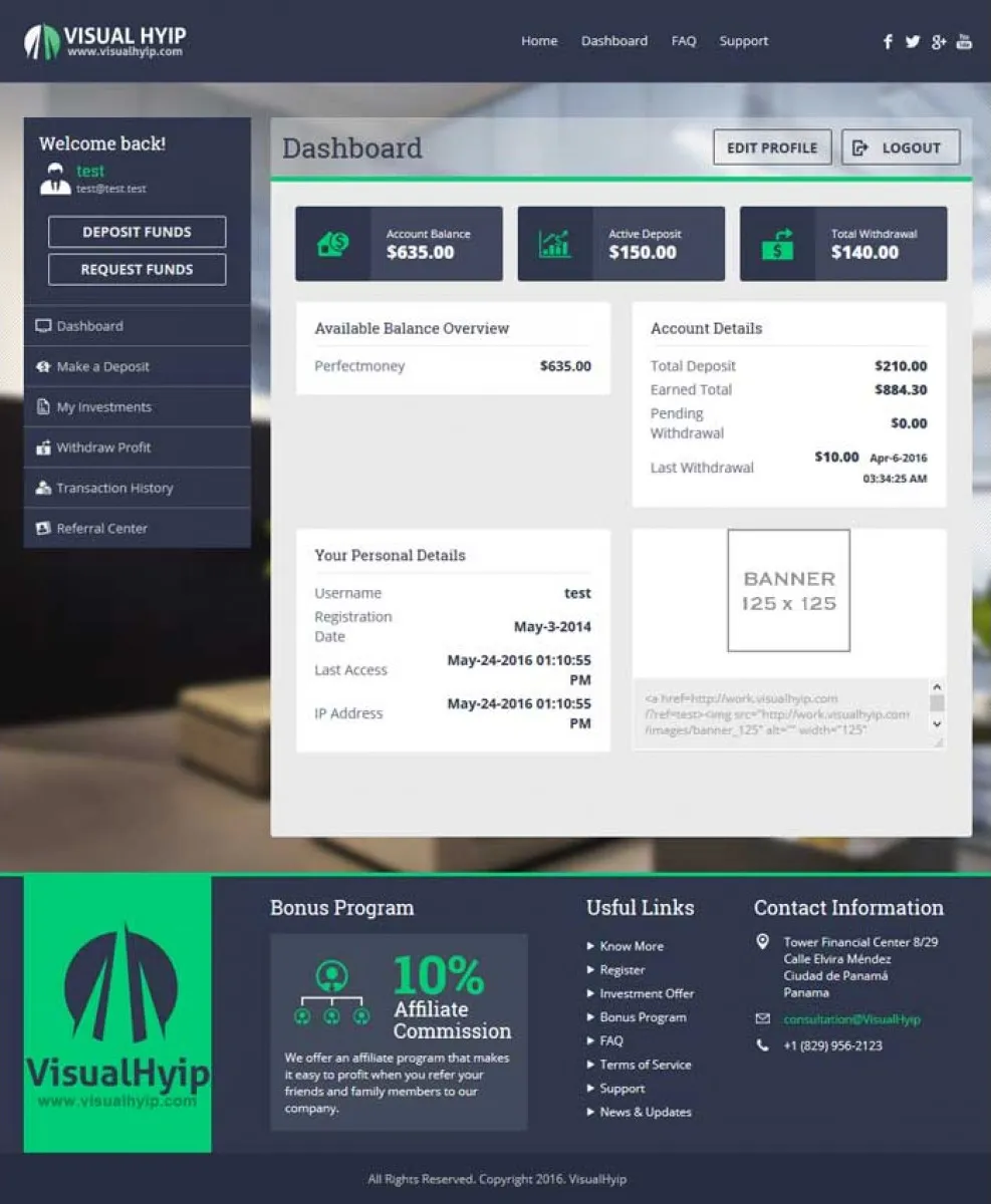 Investment Hyip Template ID - ZVPT1163 demo Page 4