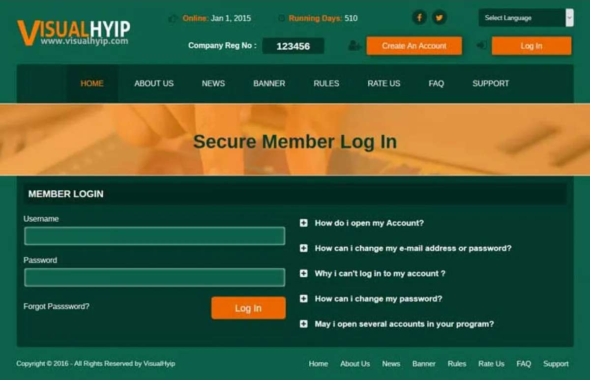 Investment Hyip Template ID - ZVPT1164 demo Page 3
