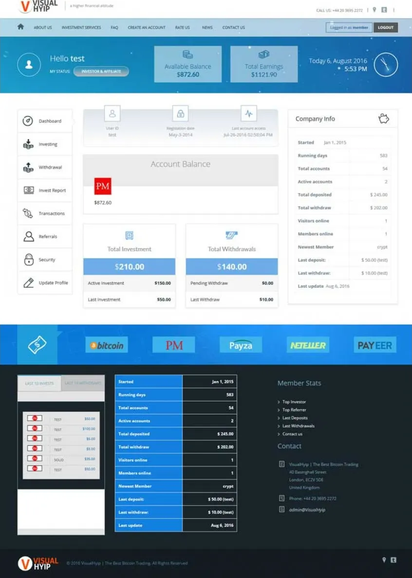 Investment Hyip Template ID - ZVPT1166 demo Page 4