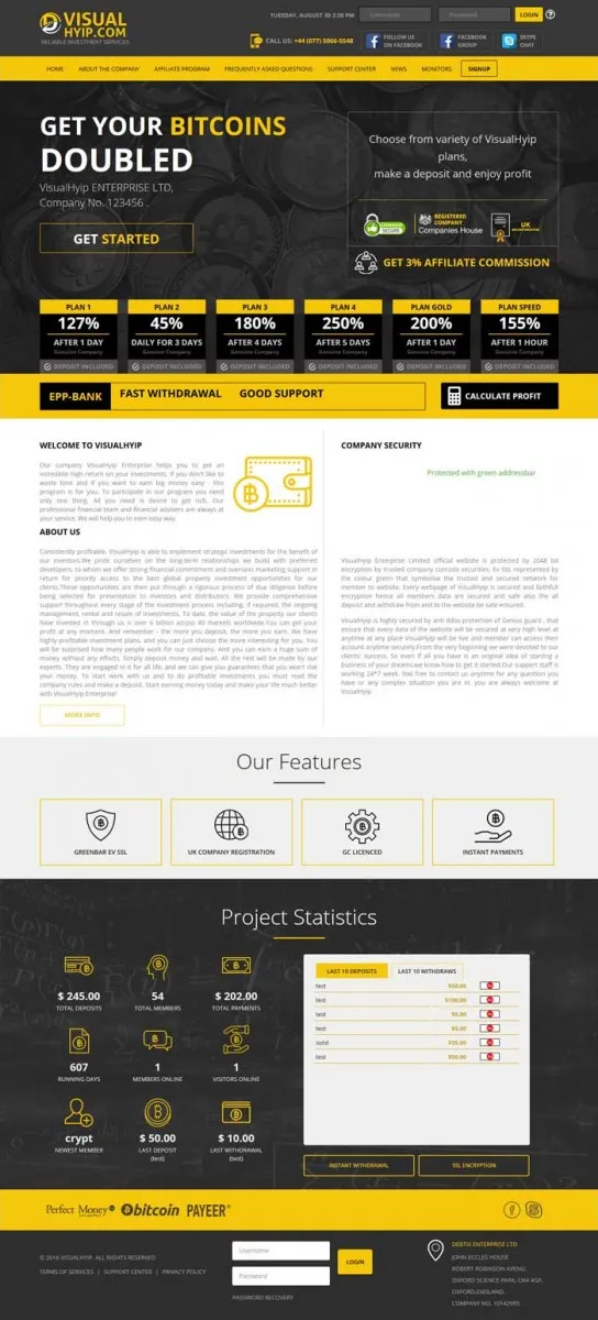 Investment Hyip Template ID - ZVPT1169 Preview
