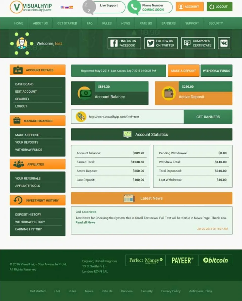 Investment Hyip Template ID - ZVPT1170 demo Page 5