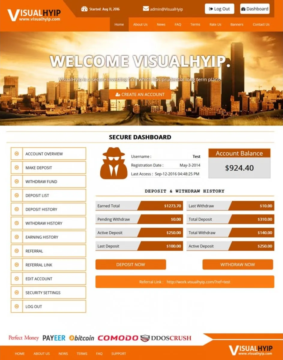 Investment Hyip Template ID - ZVPT1171 demo Page 4