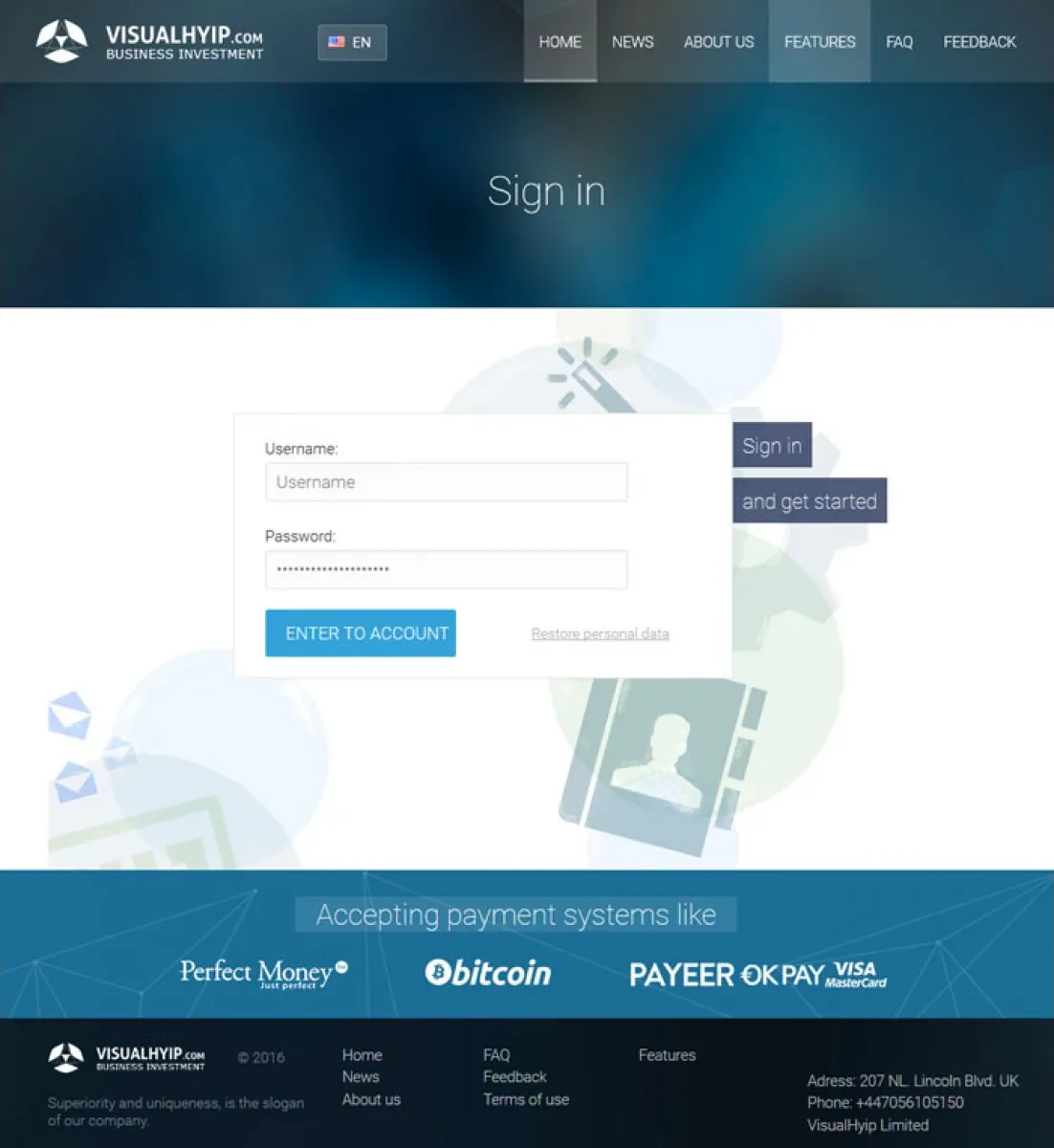 Investment Hyip Template ID - ZVPT1176 demo Page 3