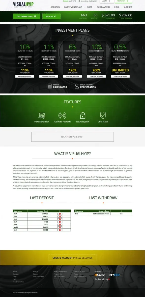 Investment Hyip Template ID - ZVPT1179 Preview