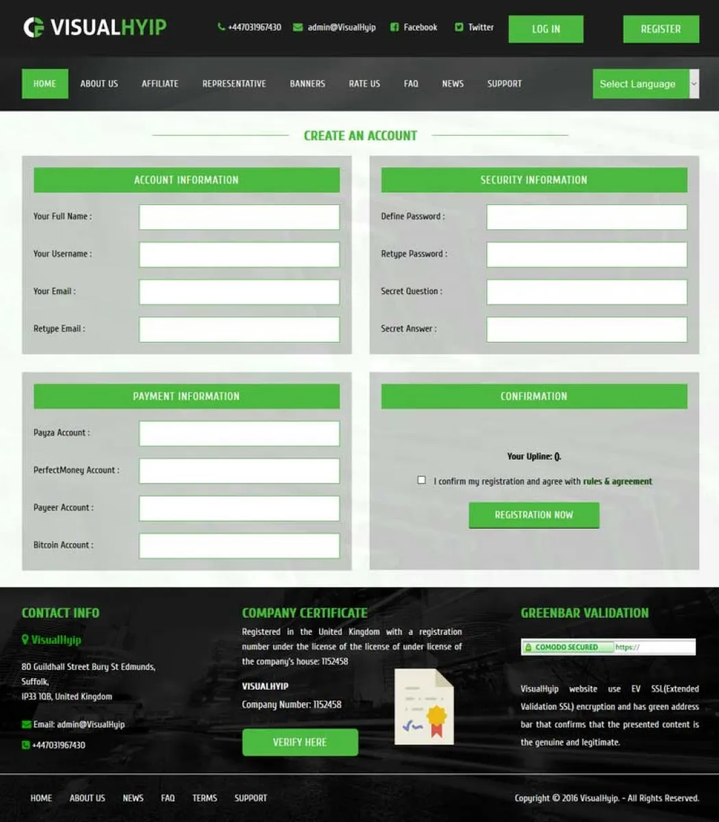 Investment Hyip Template ID - ZVPT1181 demo Page 2