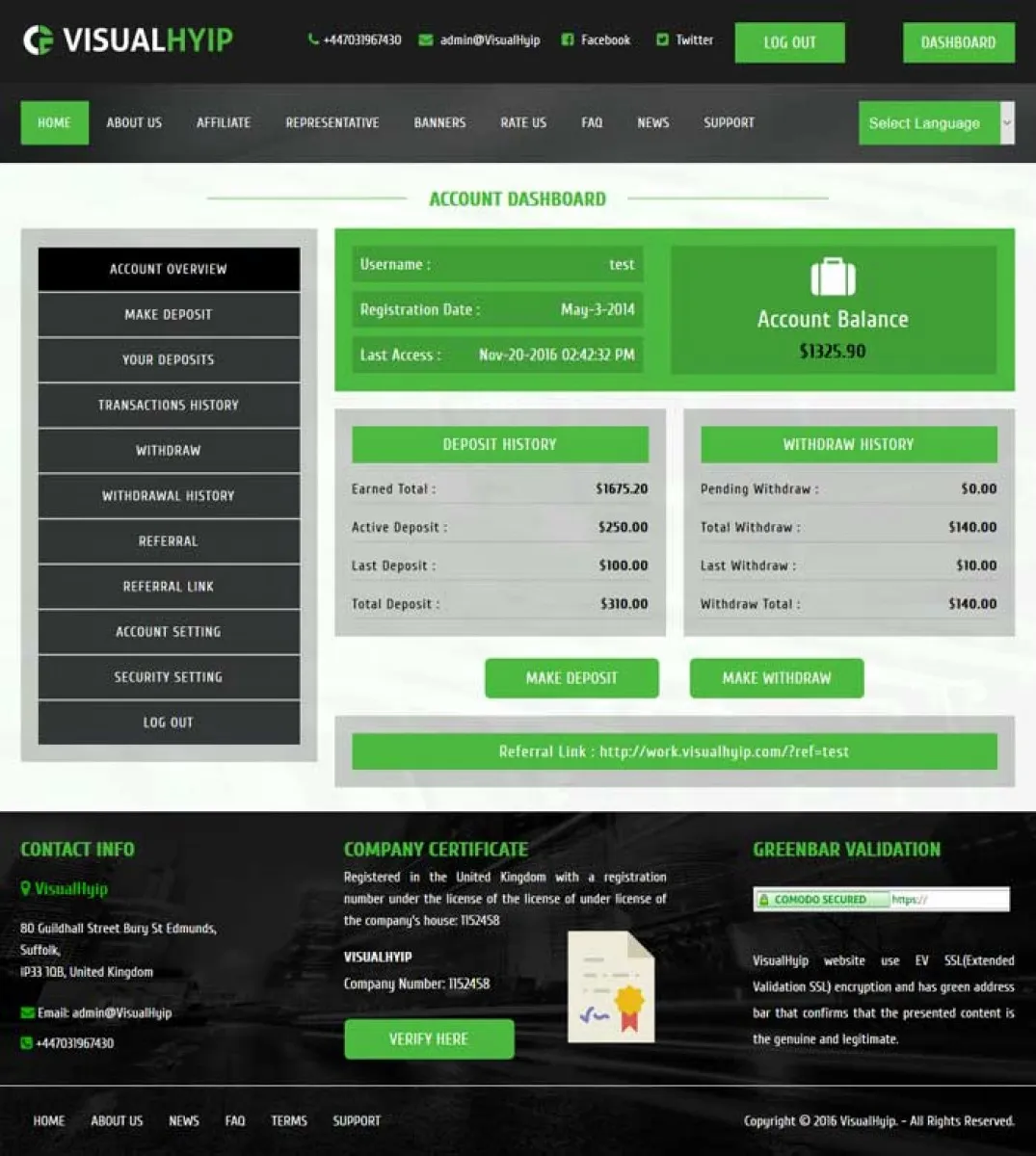 Investment Hyip Template ID - ZVPT1181 demo Page 3