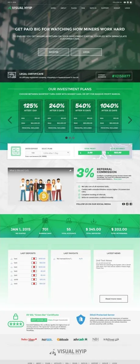 Investment Hyip Template ID - ZVPT1183 Preview
