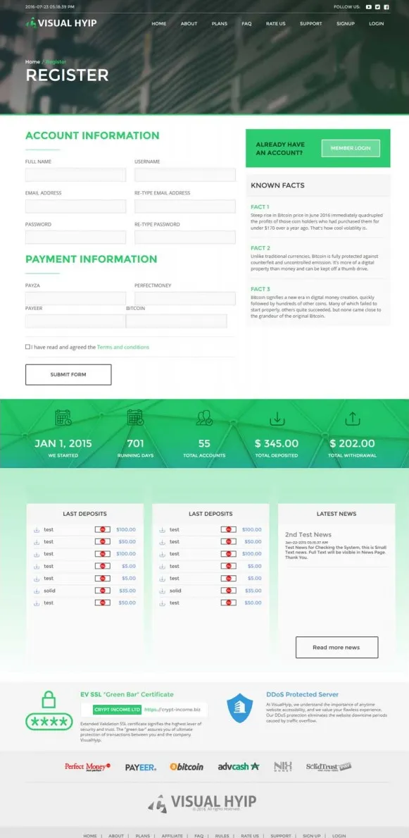 Investment Hyip Template ID - ZVPT1183 demo Page 2