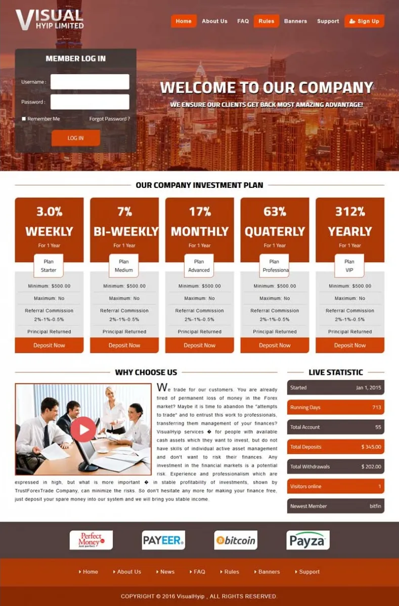 Investment Hyip Template ID - ZVPT1186 Preview