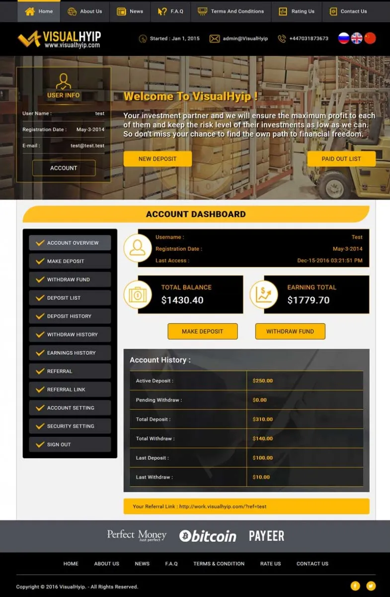 Investment Hyip Template ID - ZVPT1188 demo Page 3