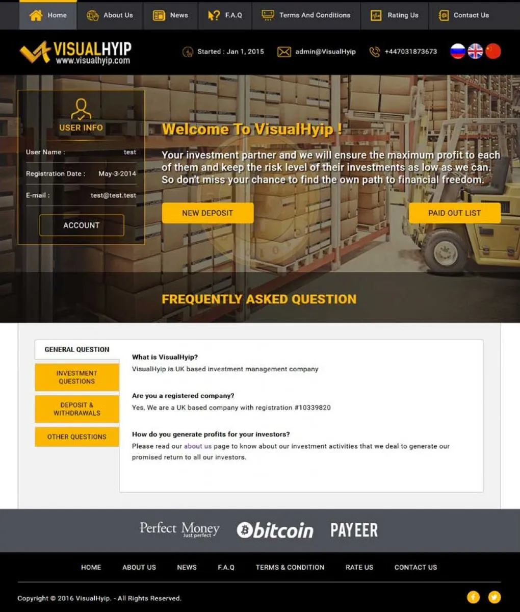 Investment Hyip Template ID - ZVPT1188 demo Page 4
