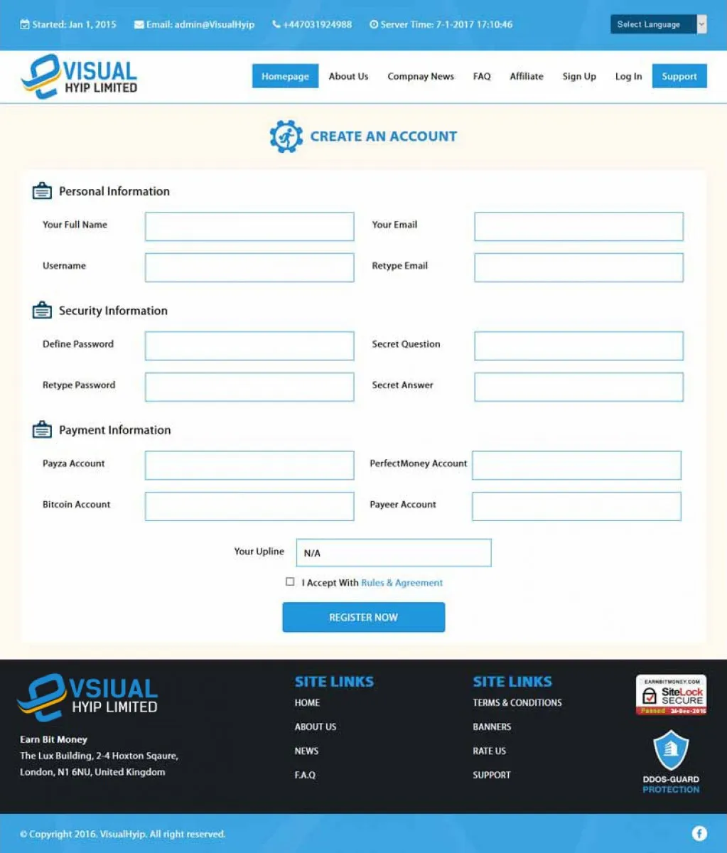 Investment Hyip Template ID - ZVPT1192 demo Page 2