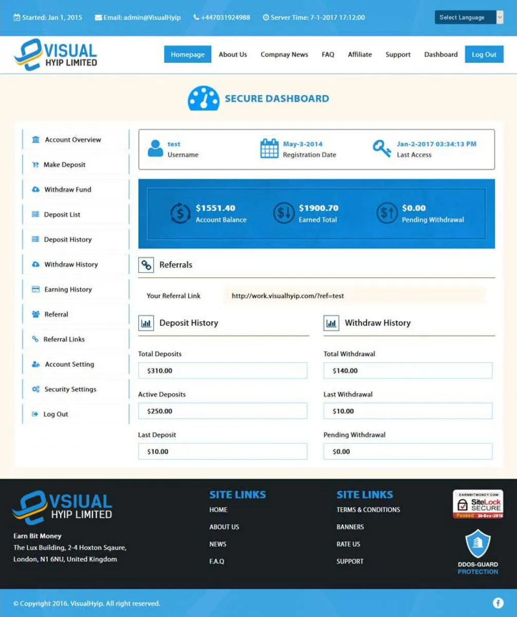 Investment Hyip Template ID - ZVPT1192 demo Page 3