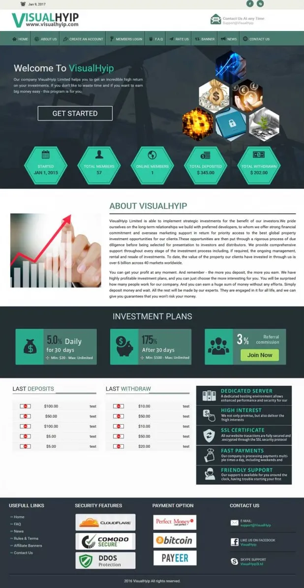 Investment Hyip Template ID - ZVPT1193 Preview