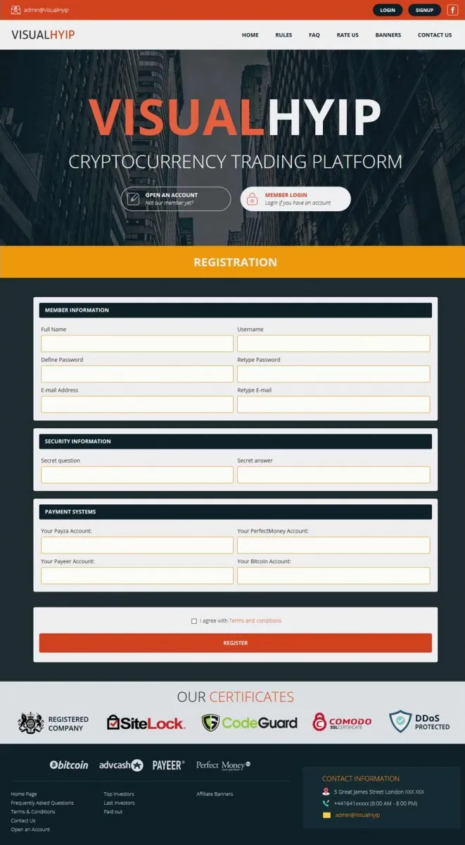 Investment Hyip Template ID - ZVPT1197 demo Page 2