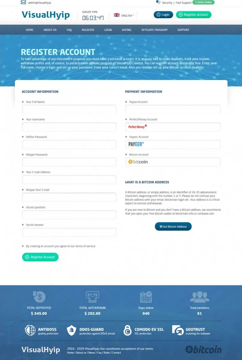 Investment Hyip Template ID - ZVPT1206 demo Page 2