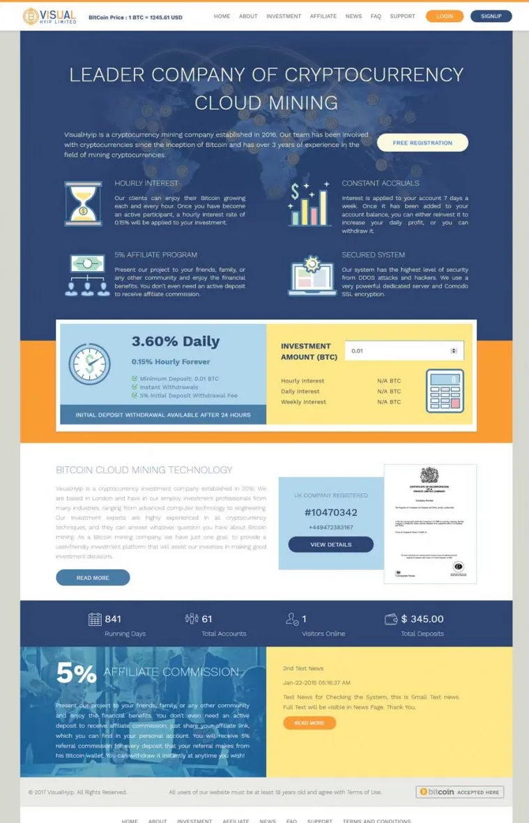 Investment Hyip Template ID - ZVPT1207 demo Page 1