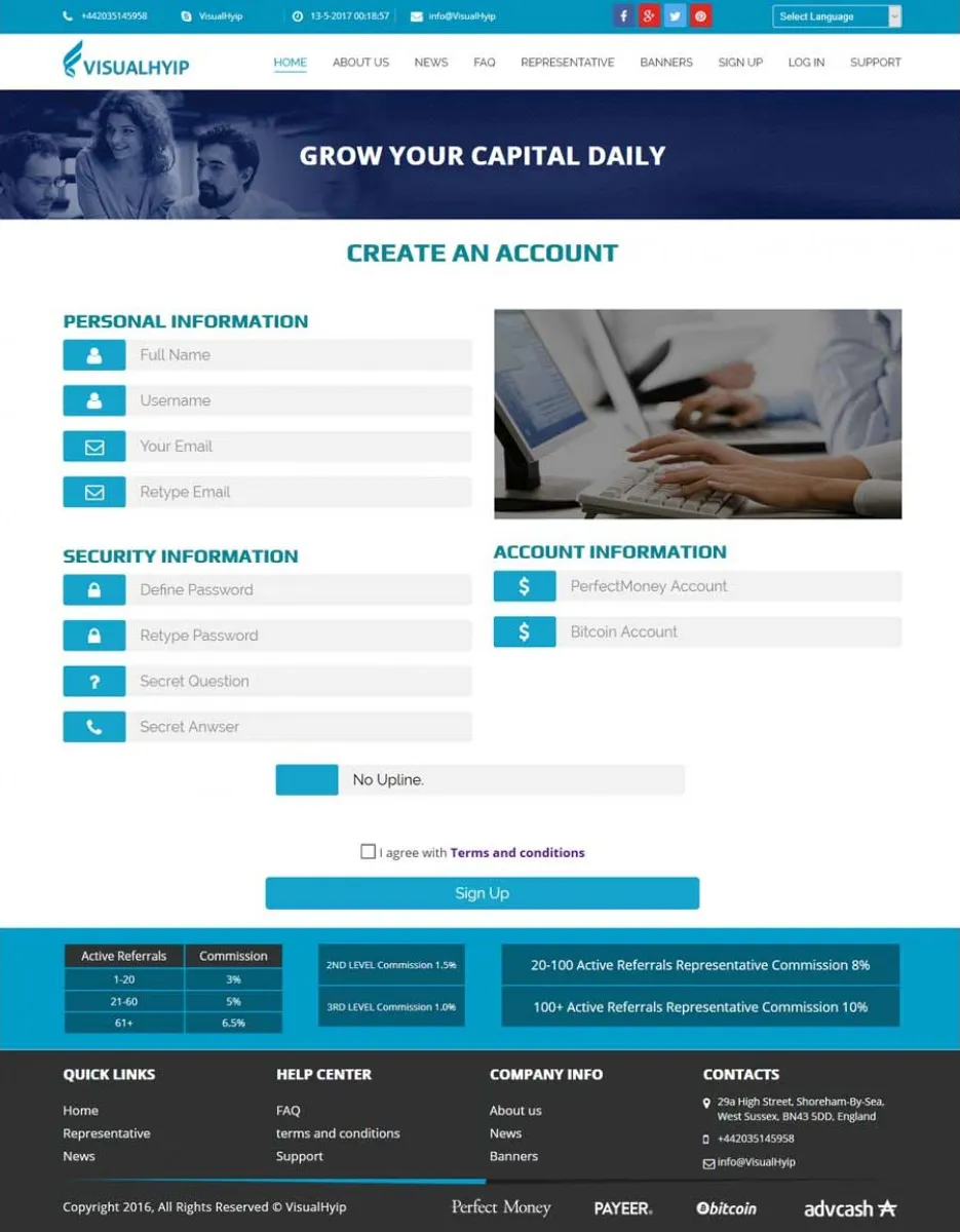 Investment Hyip Template ID - ZVPT1211 demo Page 2