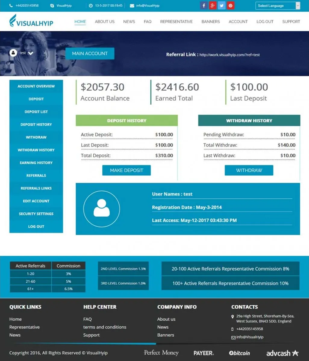 Investment Hyip Template ID - ZVPT1211 demo Page 3