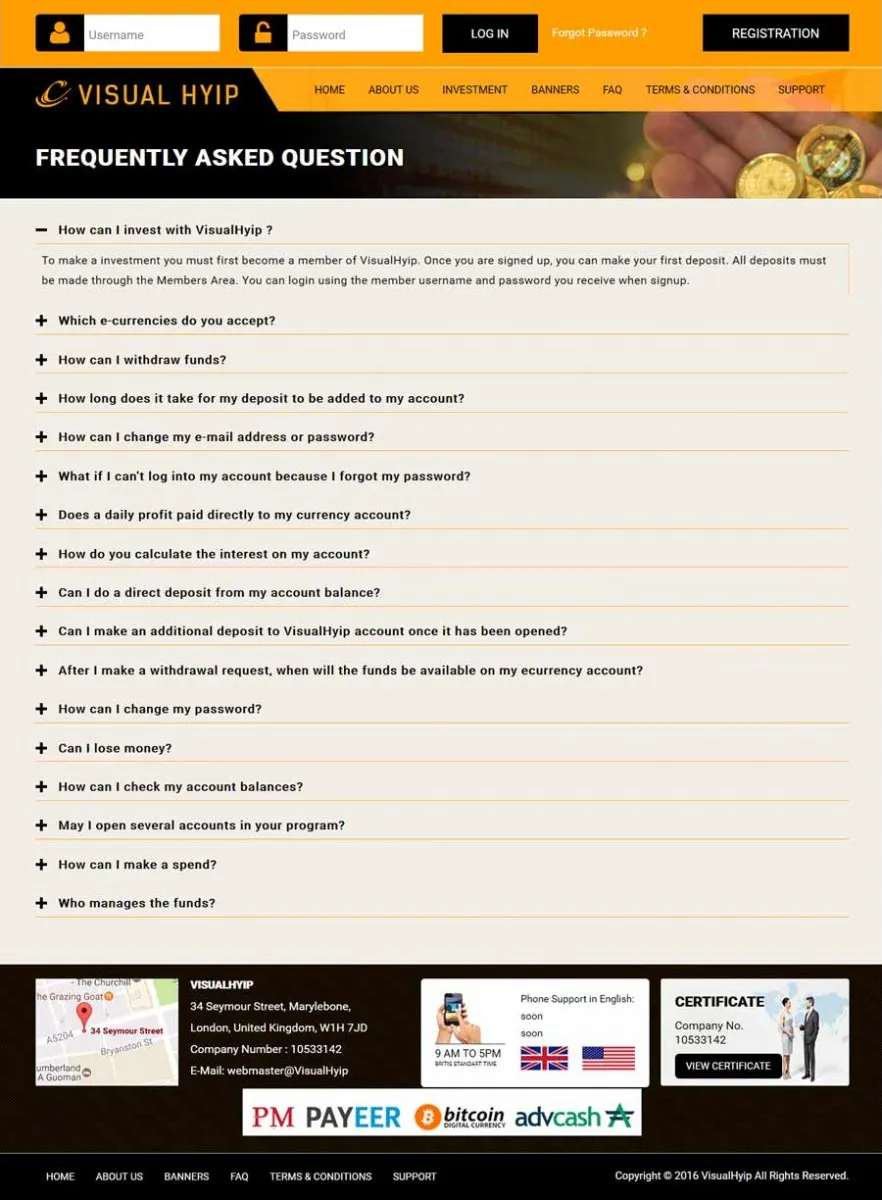 Investment Hyip Template ID - ZVPT1215 demo Page 3