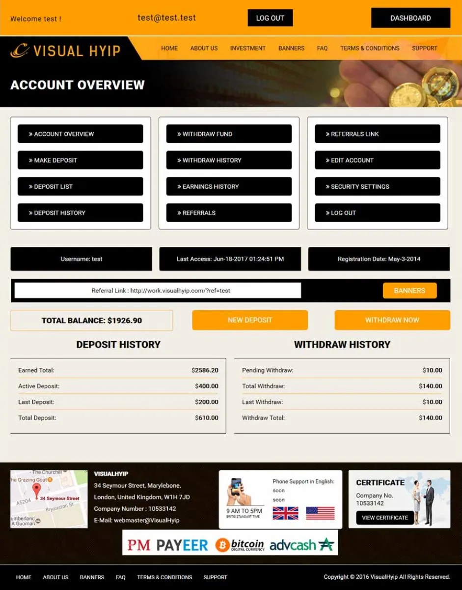 Investment Hyip Template ID - ZVPT1215 demo Page 4