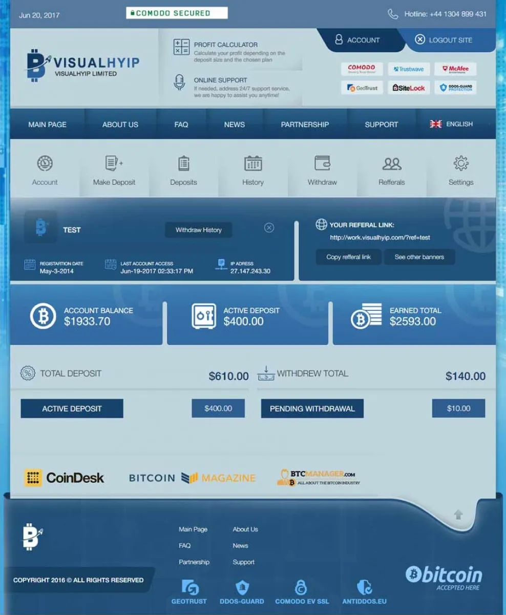 Investment Hyip Template ID - ZVPT1216 demo Page 3