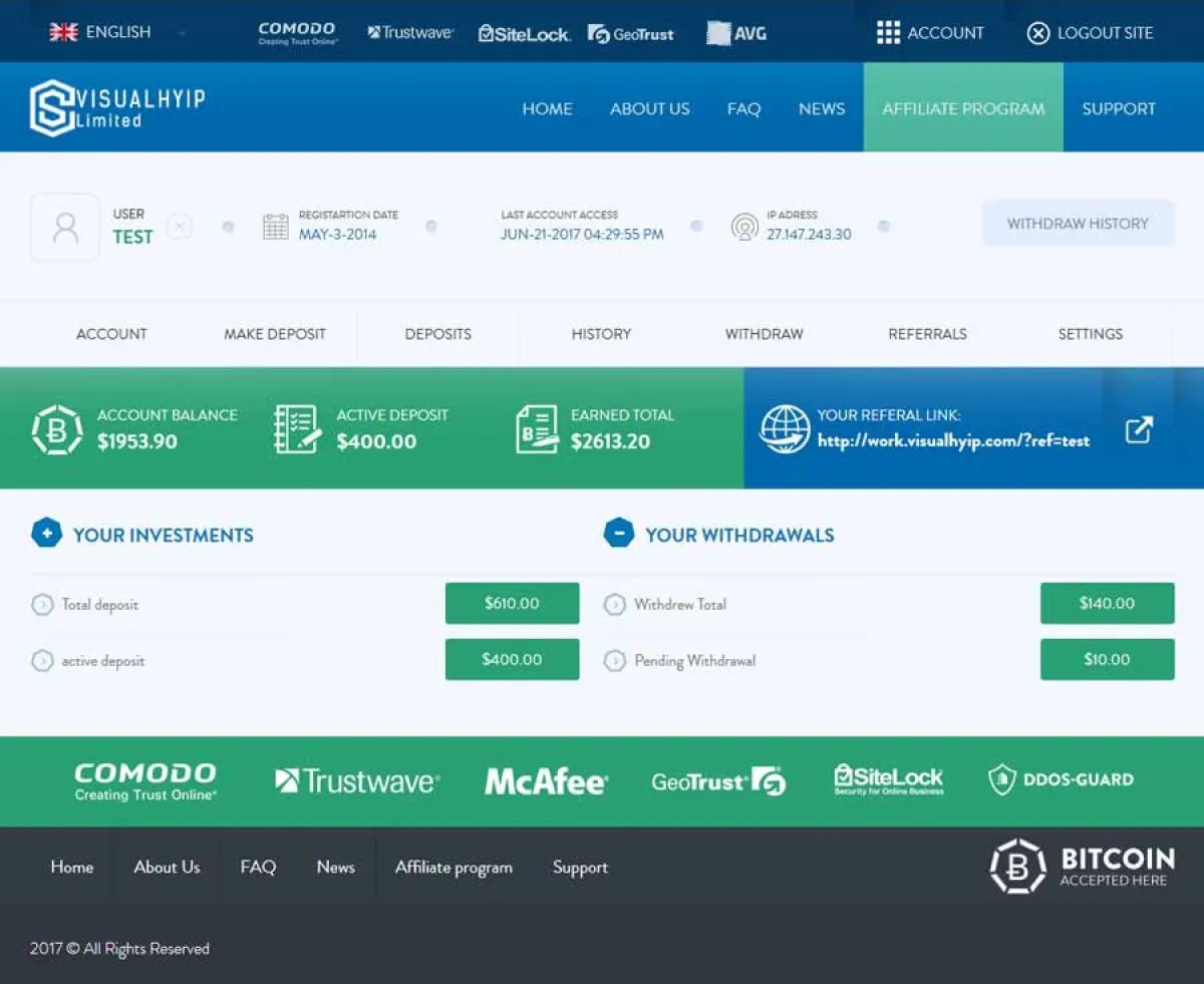 Investment Hyip Template ID - ZVPT1218 demo Page 3