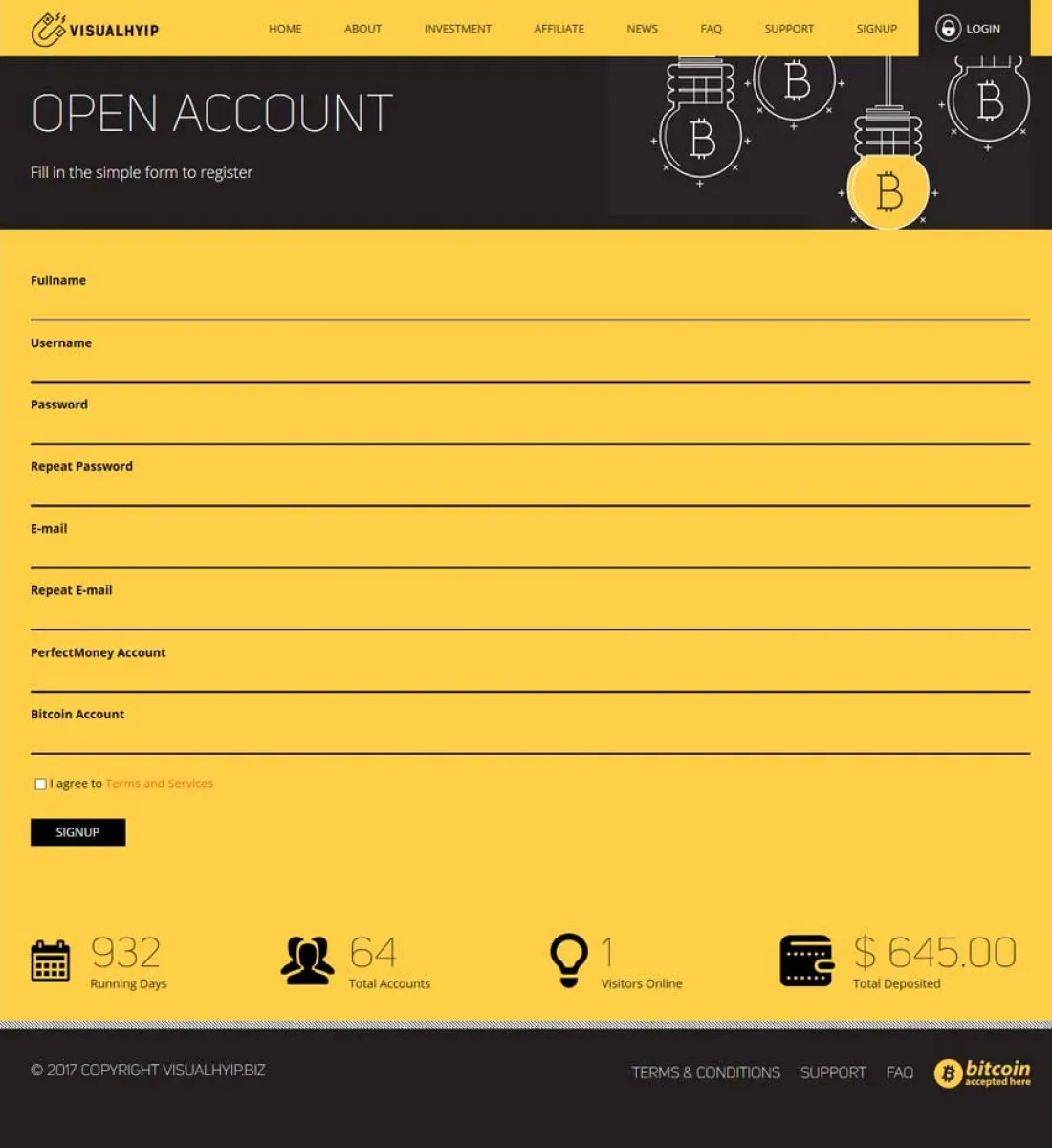Investment Hyip Template ID - ZVPT1221 demo Page 2