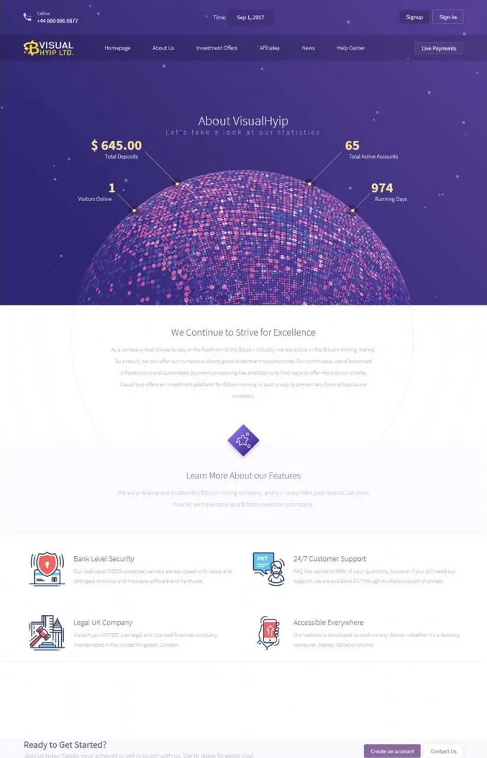 Investment Hyip Template ID - ZVPT1225 demo Page 2