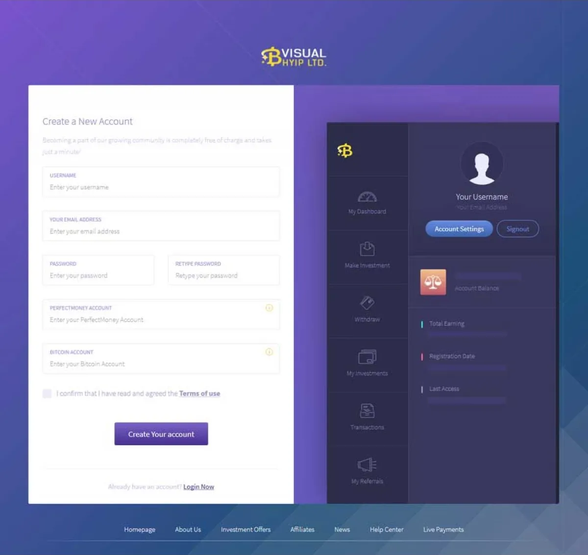 Investment Hyip Template ID - ZVPT1225 demo Page 3