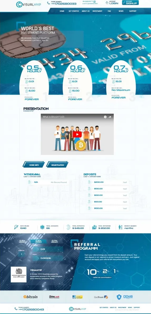 Investment Hyip Template ID - ZVPT1231 Preview