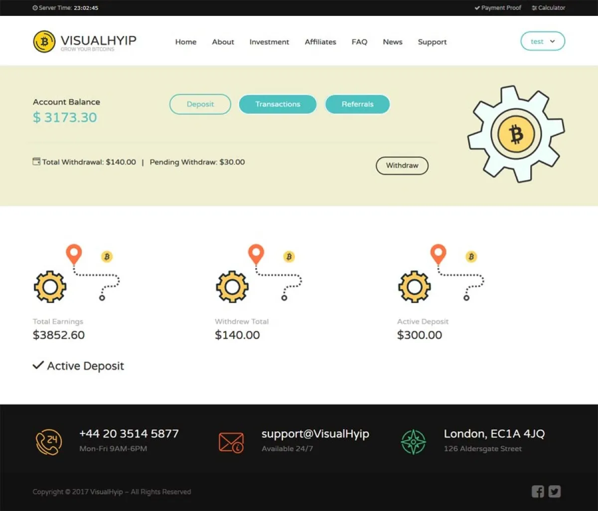 Investment Hyip Template ID - ZVPT1233 demo Page 3